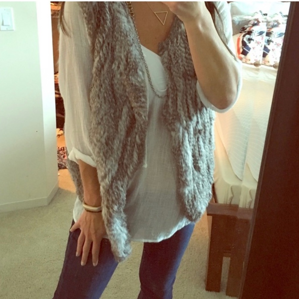 Josie 100% rabbit fur, so soft … Amazing one of a kind rabbit vest